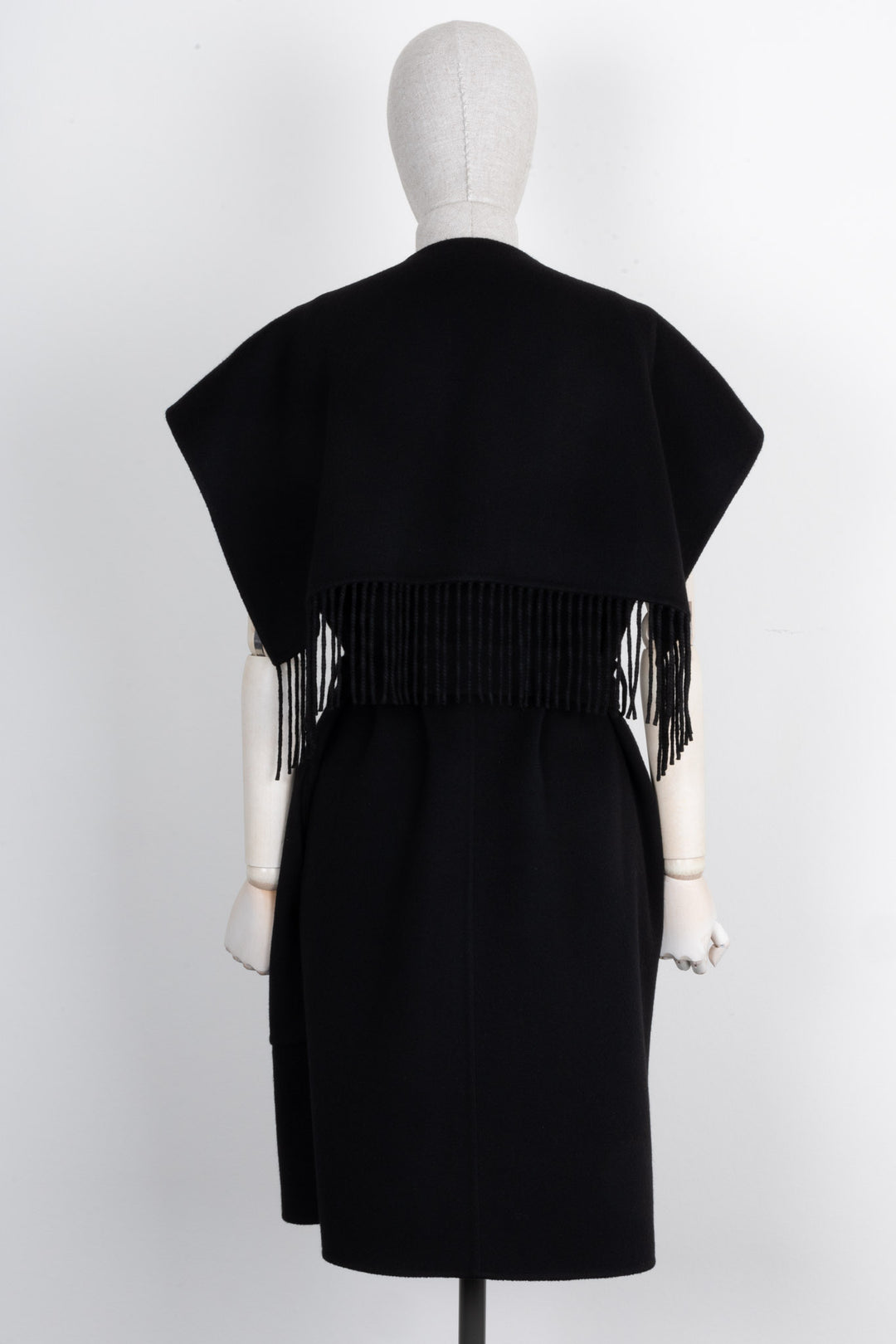 HERMES Gilet Fringed Cashmere Black