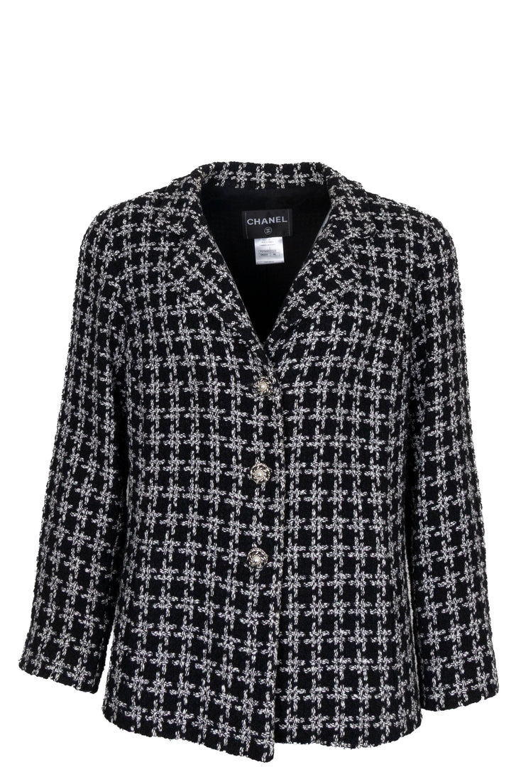 CHANEL 2010 Tweed Jacket Black White