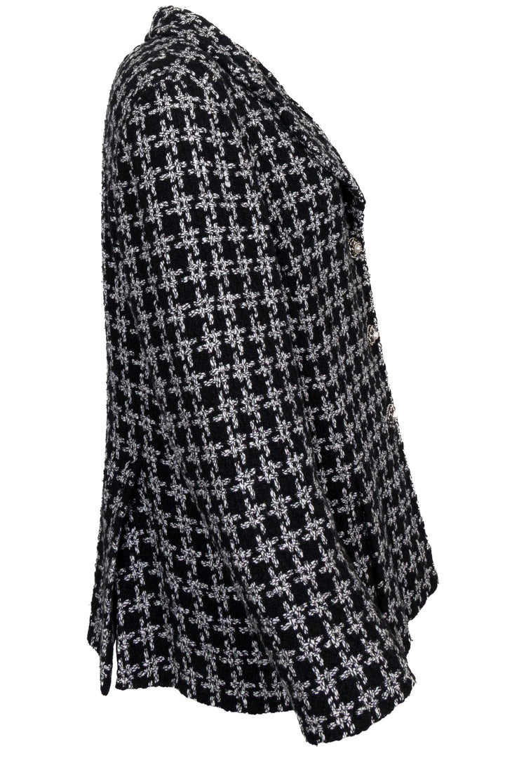 CHANEL 2010 Tweed Jacket Black White