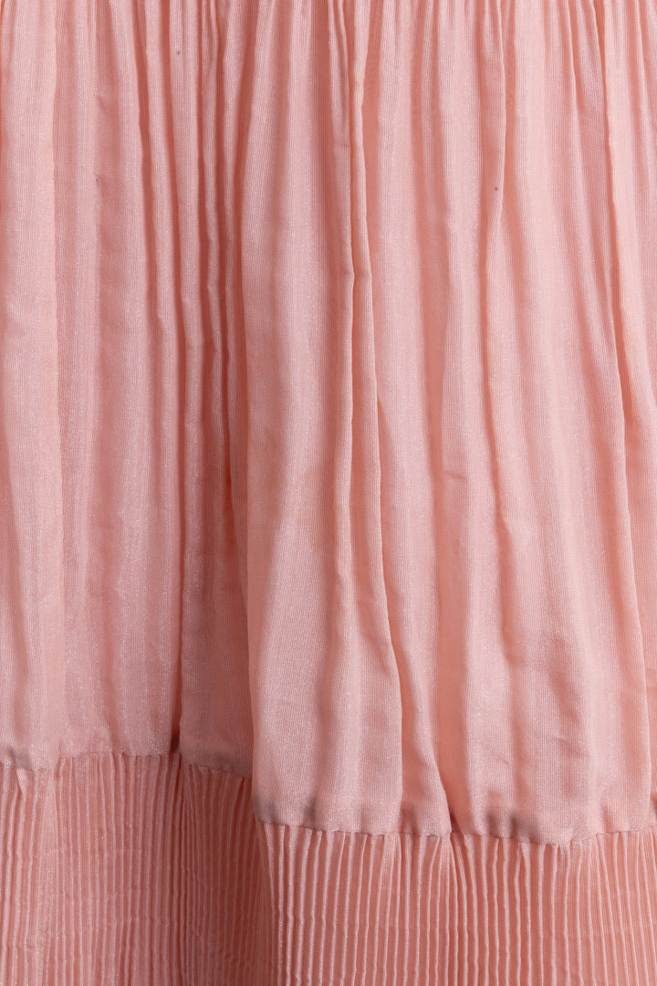 ZIMMERMANN Pleated Tiered Midi Dress Dusty Pink