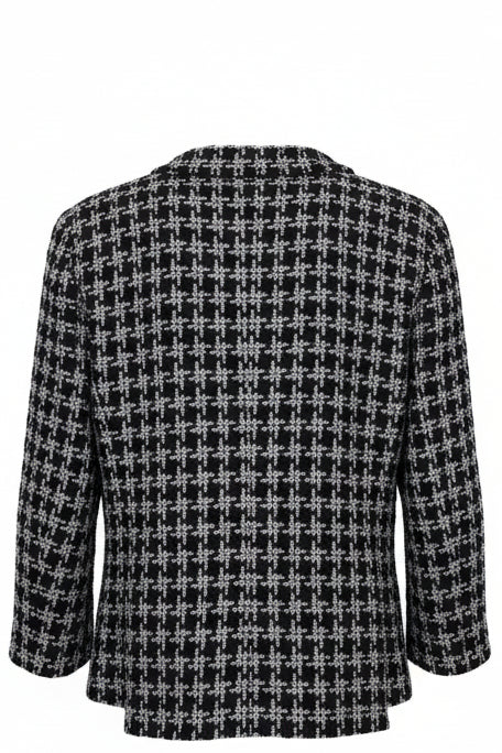 CHANEL 2010 Tweed Jacket Black White