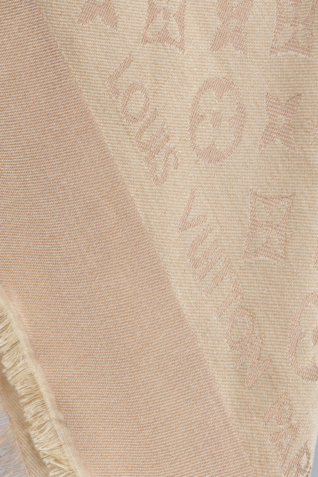 LOUIS VUITTON Fringed Scarf MNG Gold