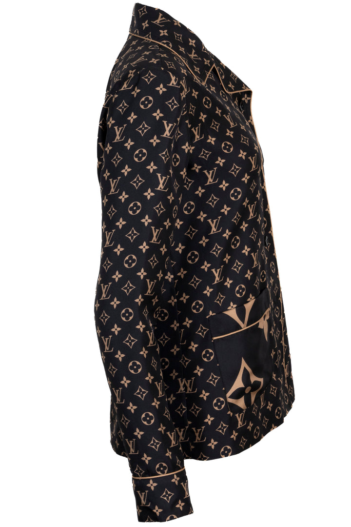 LOUIS VUITTON Escale MNG Shirt Silk Black