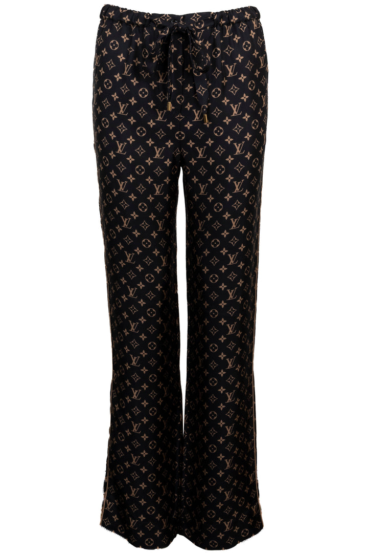 LOUIS VUITTON MNG Escale Silk Pants Black