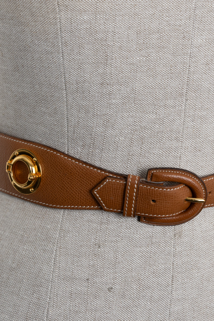 HERMÈS Nautical Belt Epsom Gold