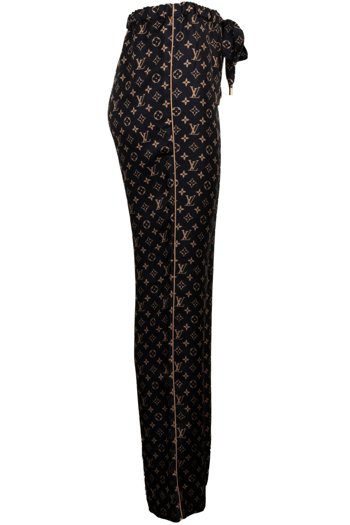 LOUIS VUITTON MNG Escale Silk Pants Black