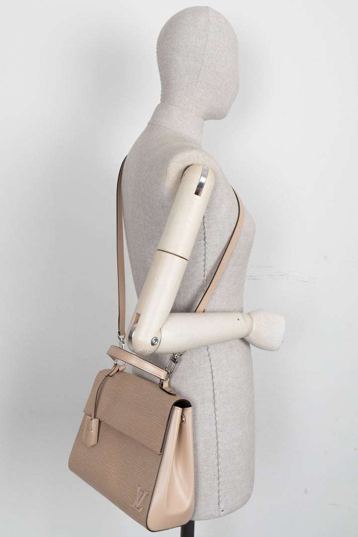 LOUIS VUITTON Cluny BB Top Handle Bag Epi Nude
