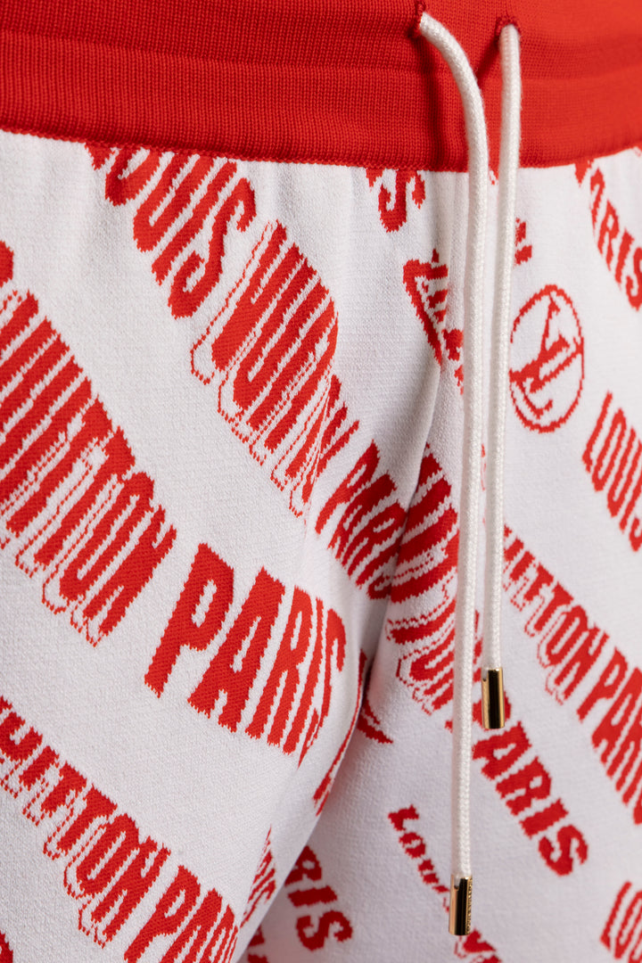 LOUIS VUITTON Logo Pants Red