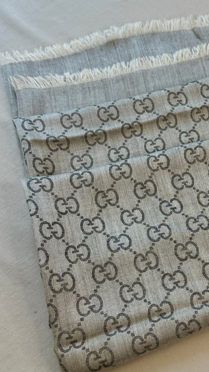 GUCCI Supreme GG Scarf Grey