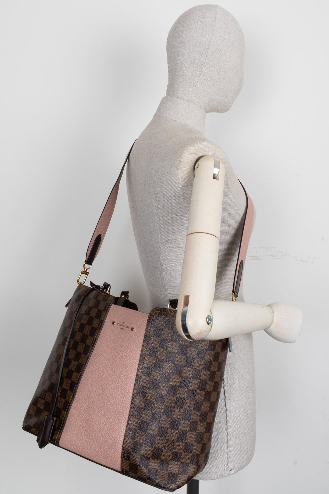 LOUIS VUITTON Jersey Tote Bag Damier Ebene