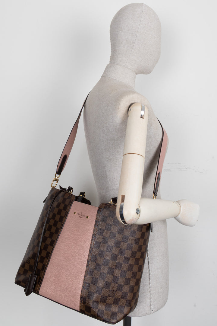 LOUIS VUITTON Jersey Tote Bag Damier Ebene