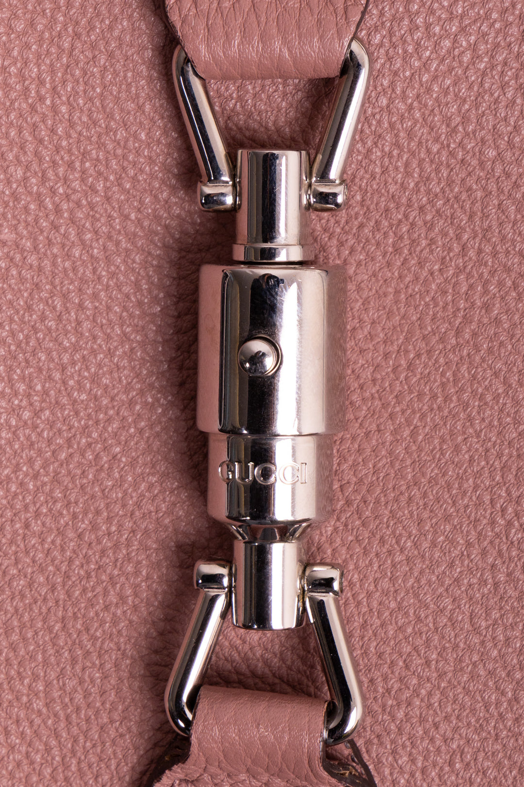 GUCCI Jackie Soft Tote Bag Rose Foncé