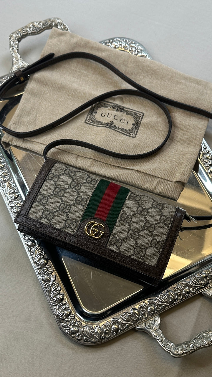 GUCCI Ophidia Crossbody WOC Supreme Canvas