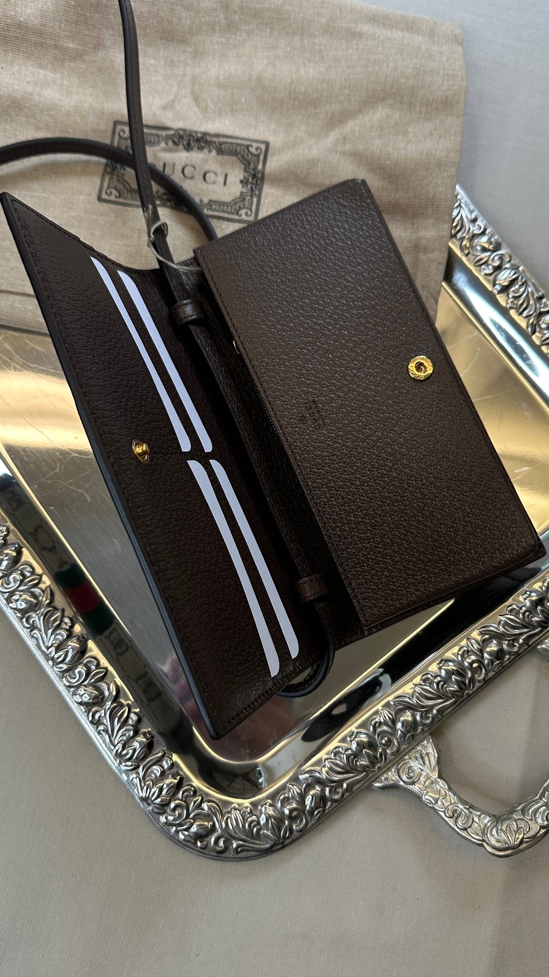 GUCCI Ophidia Crossbody WOC Supreme Canvas