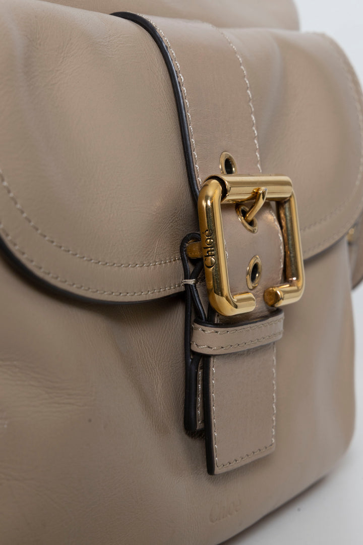 CHLOÉ Small Camera Bag Leather Beige