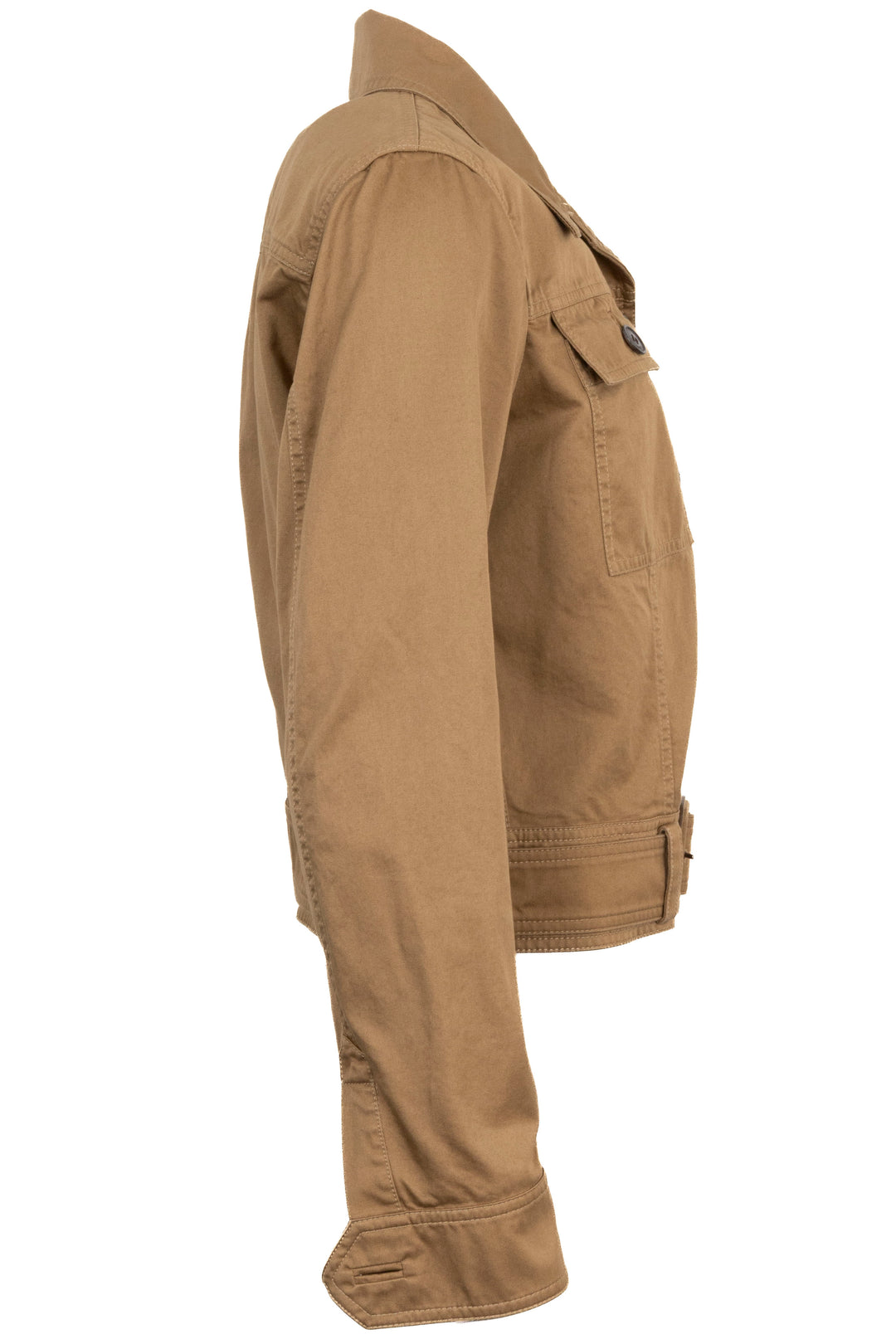 SAINT LAURENT 2024 Belted Jacket Cotton Brown