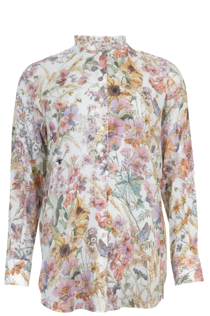 CHRISTIAN DIOR Chemise en coton à imprimé floral coloris pastel