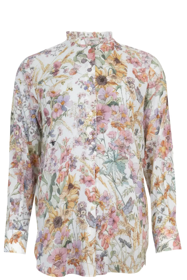CHRISTIAN DIOR Chemise en coton à imprimé floral coloris pastel
