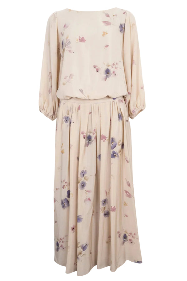LORO PIANA Two Piece en soie Bluebells Beige