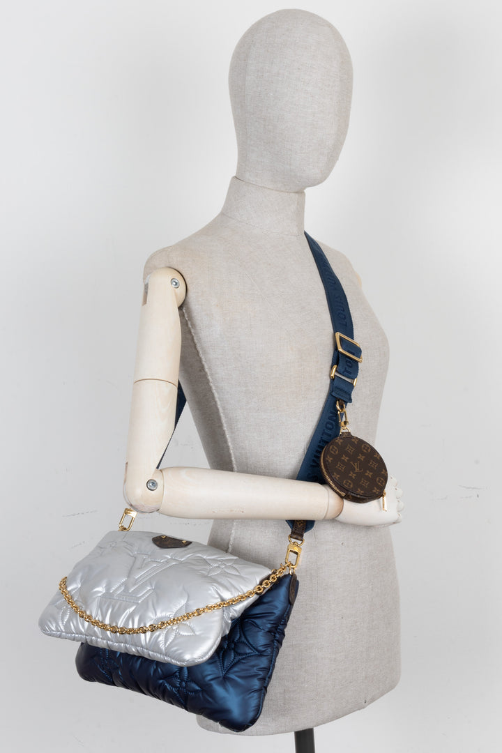 LOUIS VUITTON Maxi Multi Pochette Econyl Nylon Blue
