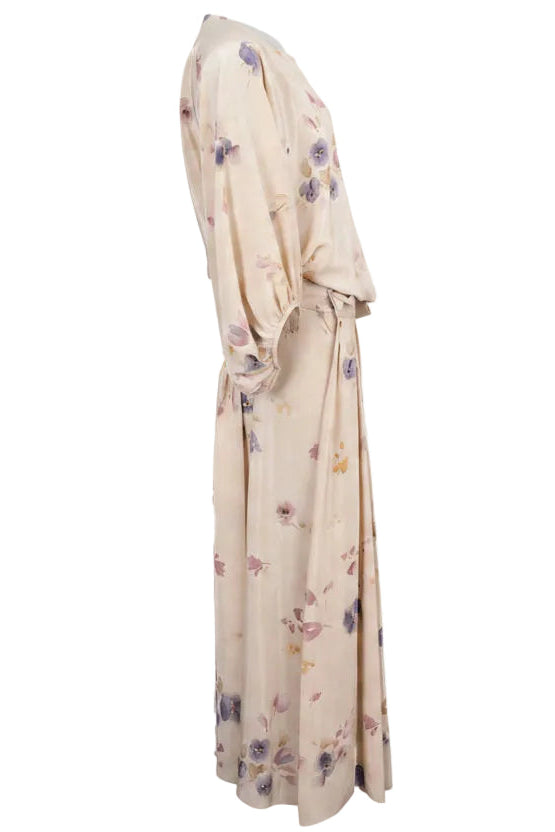 LORO PIANA Two Piece en soie Bluebells Beige