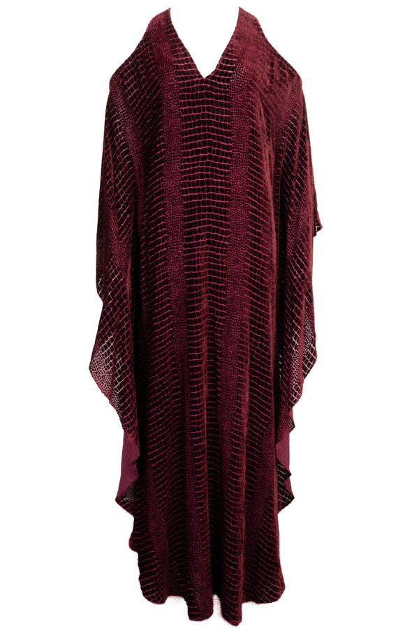ROBE LONGUE ROBERTO CAVALLI Velours Bordeaux