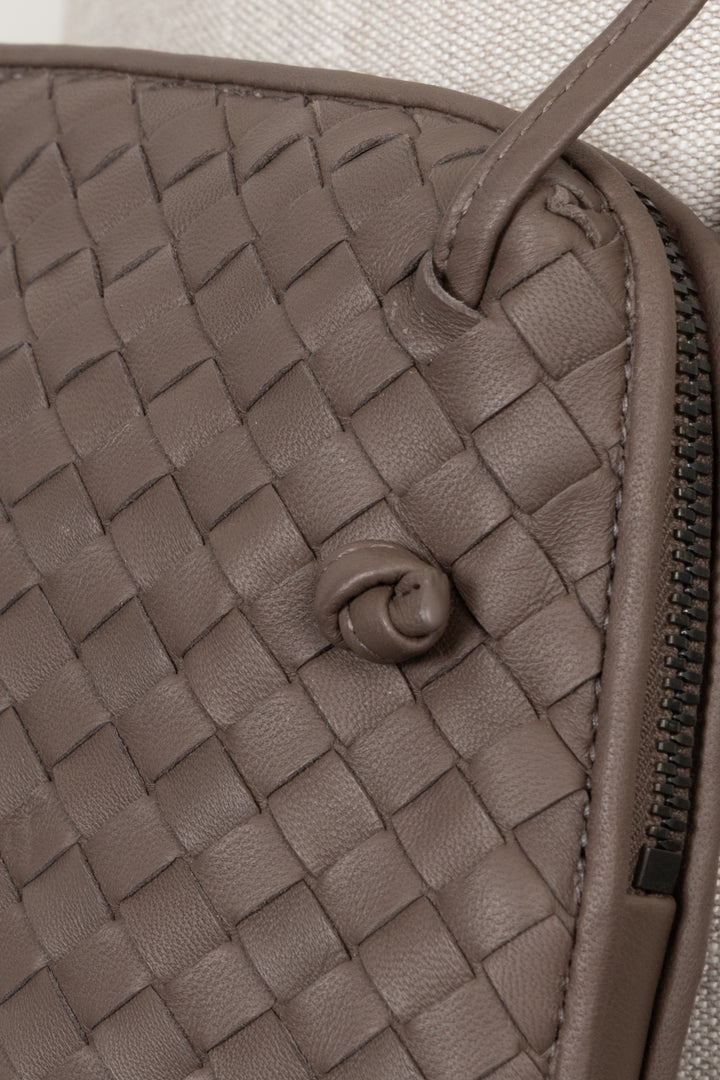 BOTTEGA VENETA Nodini Crossbody Bag Intrecciato Taupe