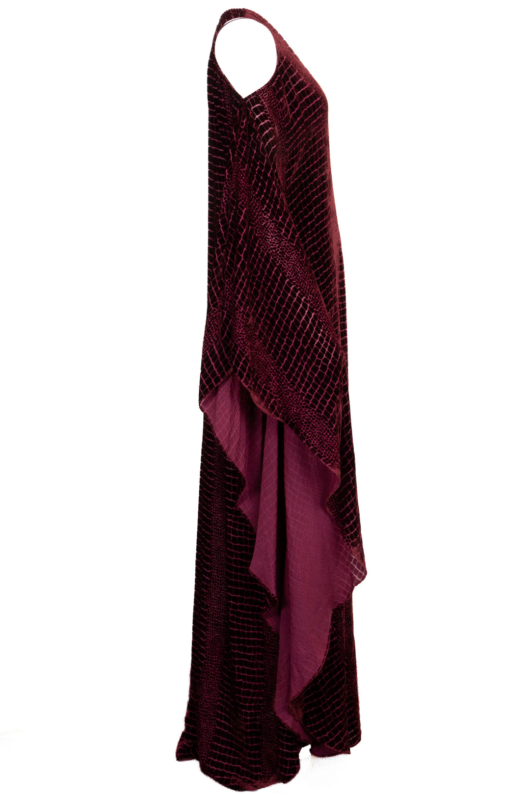 ROBE LONGUE ROBERTO CAVALLI Velours Bordeaux