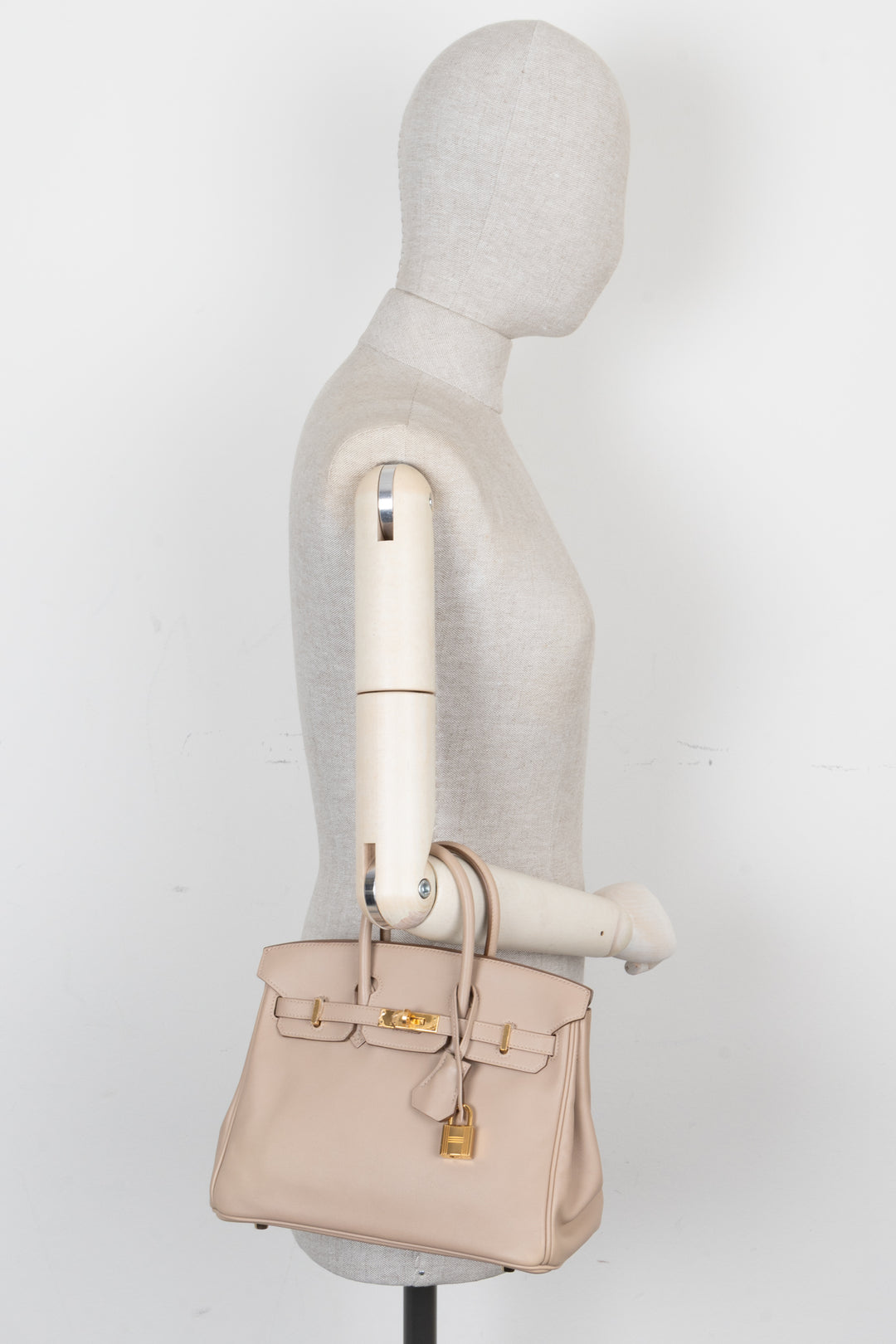 HERMÈS Birkin 25 Retourne Swift Argile Gold