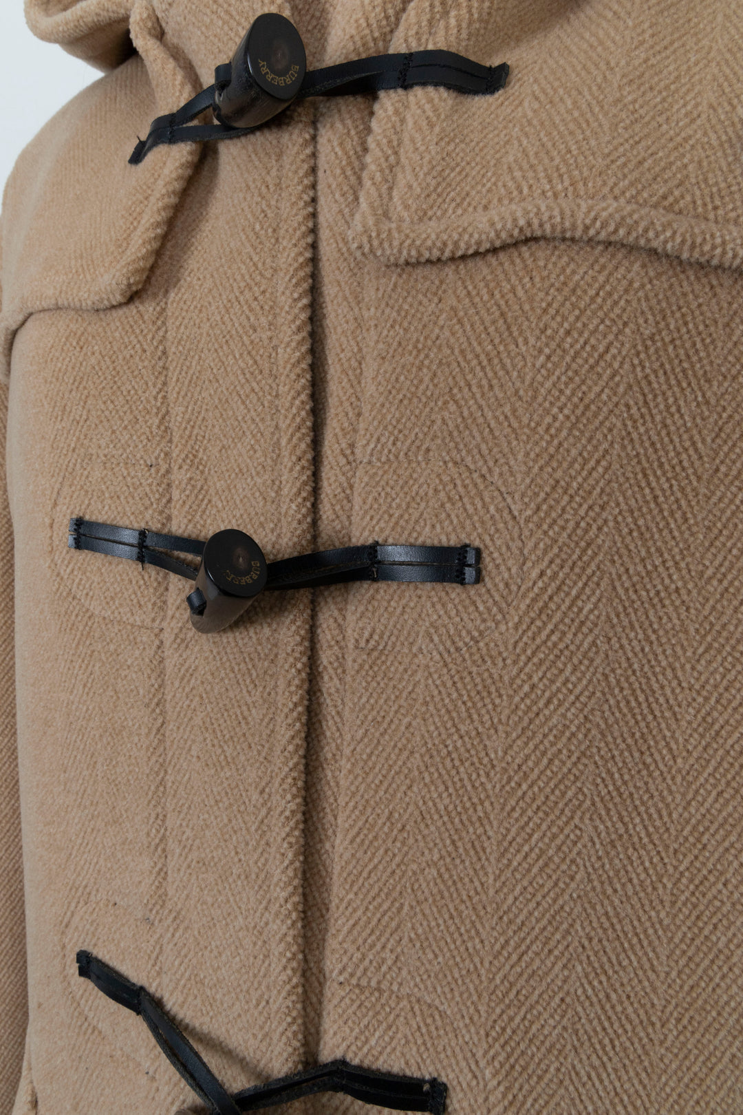 BURBERRY Toggle Duffle Coat Wool Beige