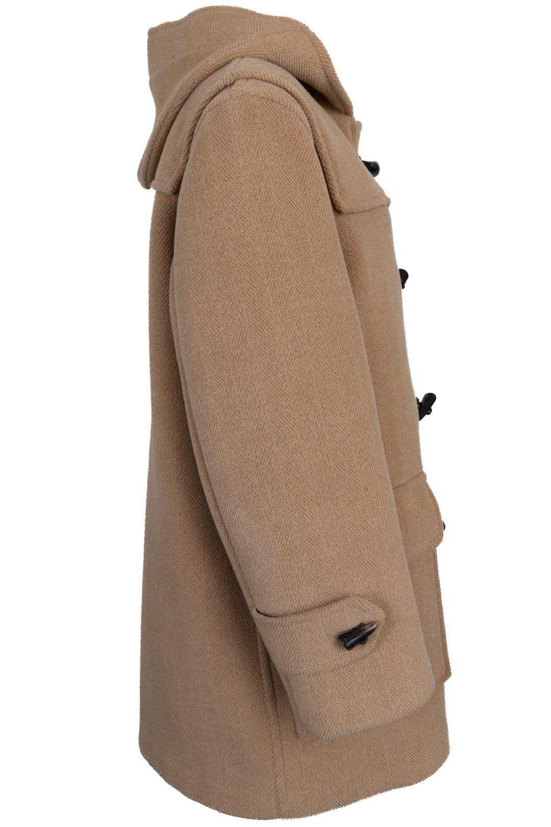 BURBERRY Toggle Duffle Coat Wool Beige