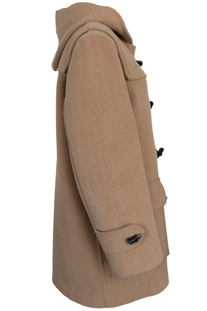 BURBERRY Toggle Duffle Coat Wool Beige