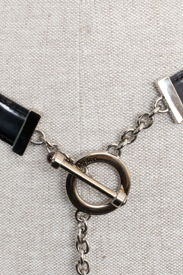 CARTIER Leather Belt Black