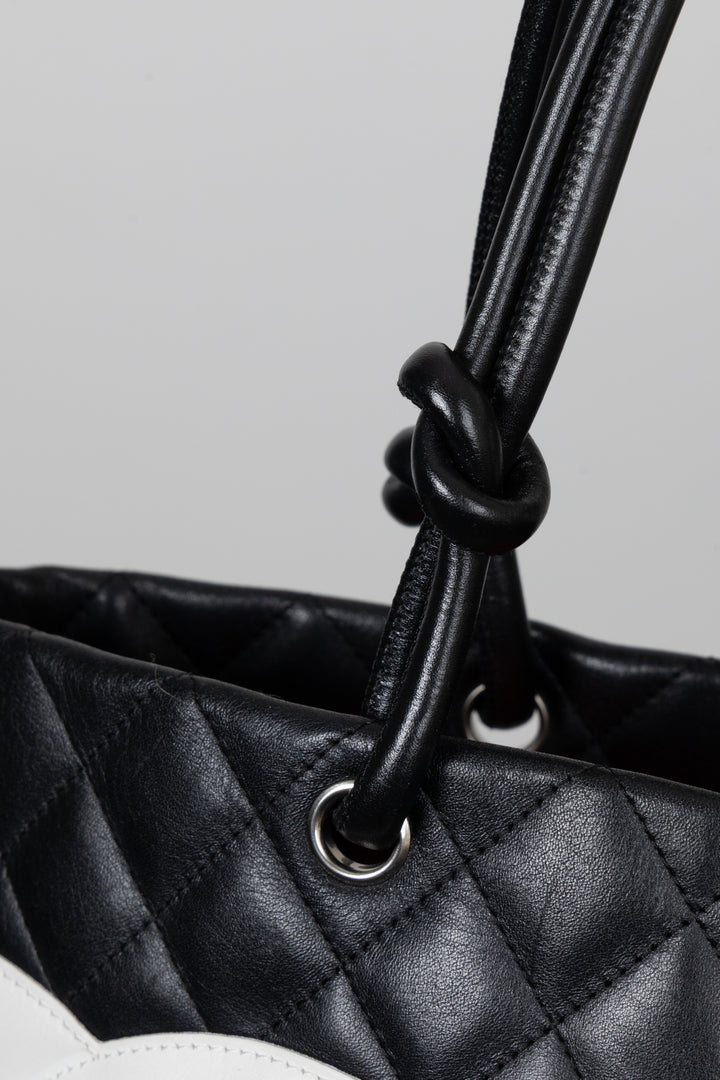 CHANEL Cambon CC Small Tote Bag Black