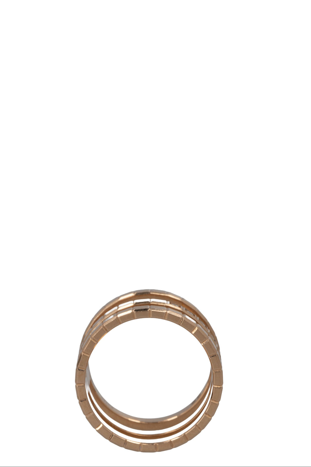 CHOPARD Ice Cube Triple Ring 18k Rose Gold Diamonds