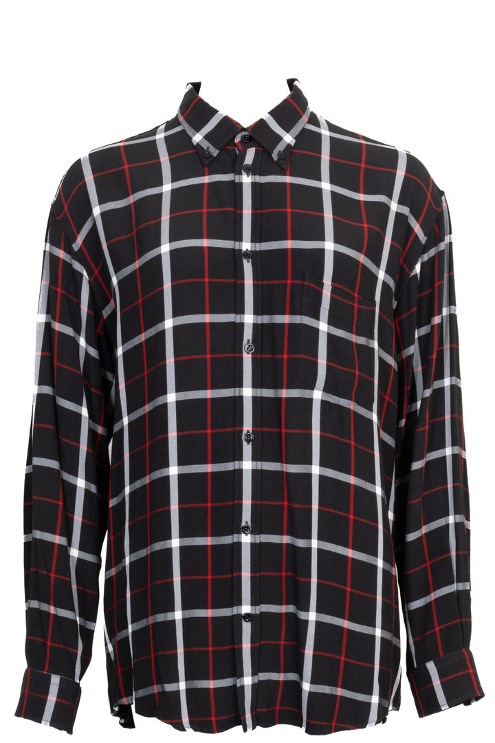 BALENCIAGA Surchemise à carreaux Noir Rouge