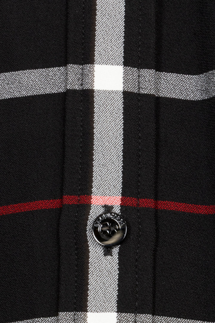 BALENCIAGA Surchemise à carreaux Noir Rouge
