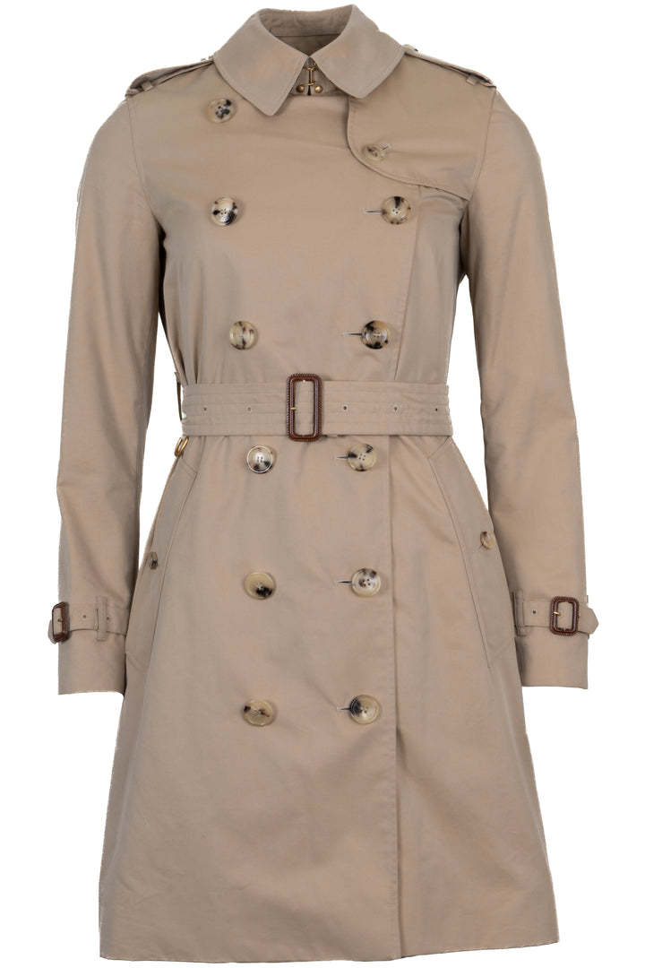 BURBERRY The Kensington Short Trench Coat Beige