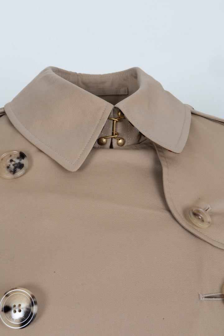 BURBERRY The Kensington Short Trench Coat Beige