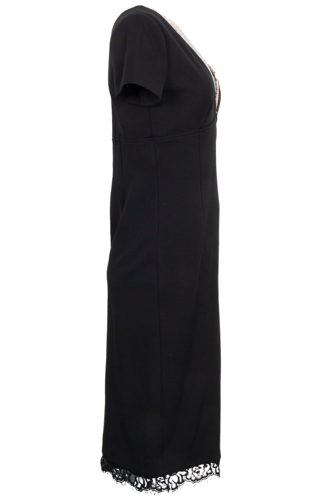 GUCCI V Neck Dress Lace Black