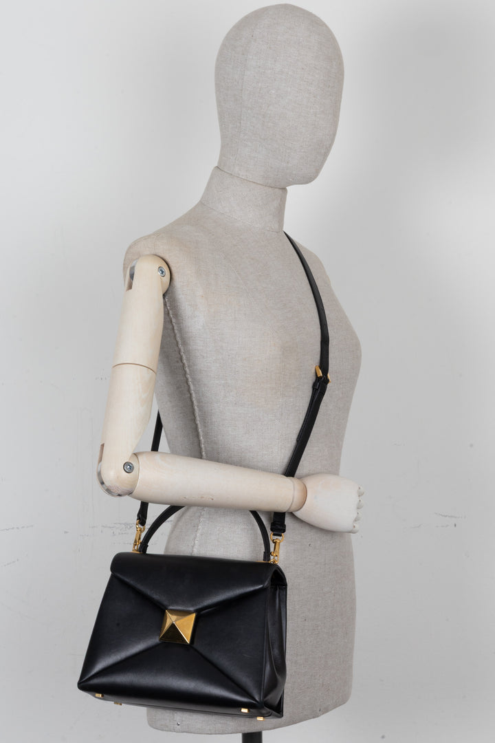 VALENTINO One Stud Top Handle Bag Black