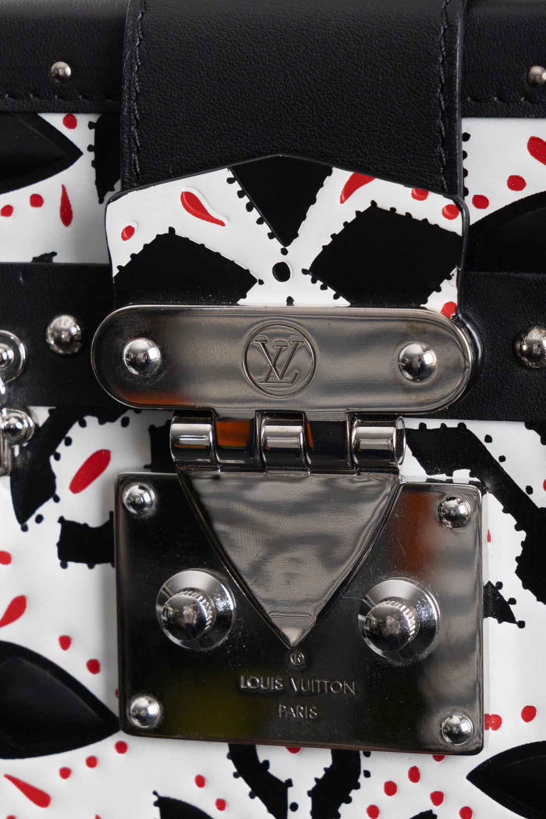 LOUIS VUITTON Petite Malle Trunk Bandoulière Noir et Blanc