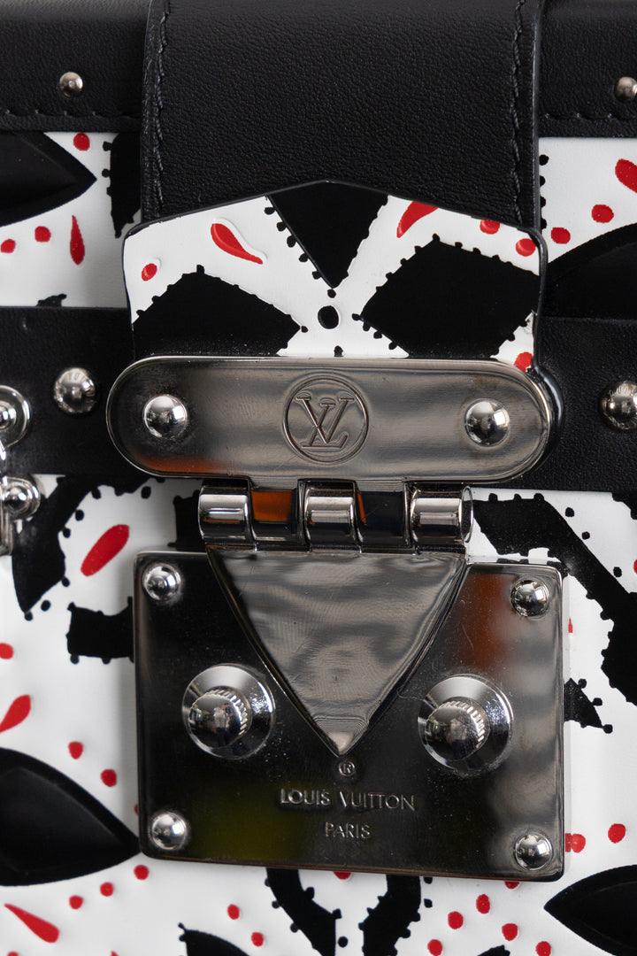 LOUIS VUITTON Petite Malle Trunk Bandoulière Noir et Blanc