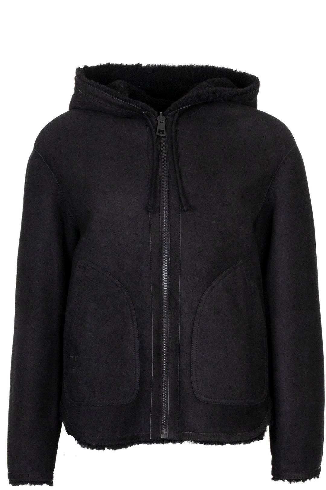 CHRISTIAN DIOR Manteau réversible en daim noir