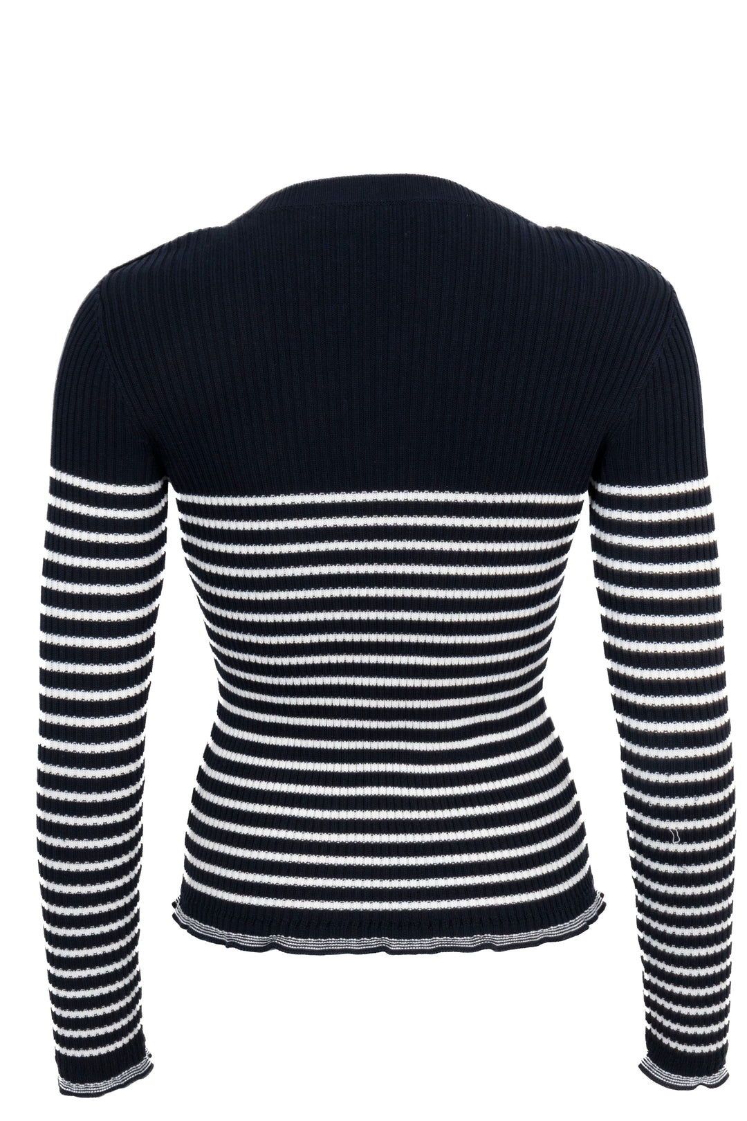 CHRISTIAN DIOR Manches Longues Rayées Blanc Bleu