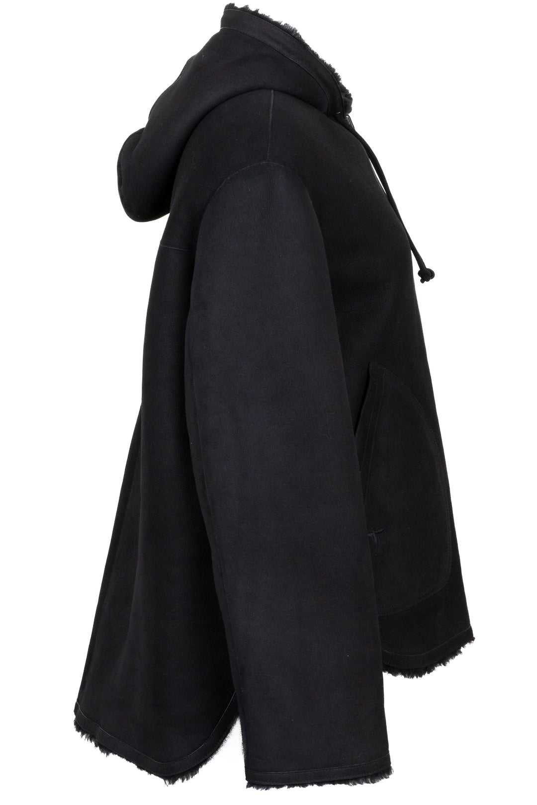 CHRISTIAN DIOR Manteau réversible en daim noir