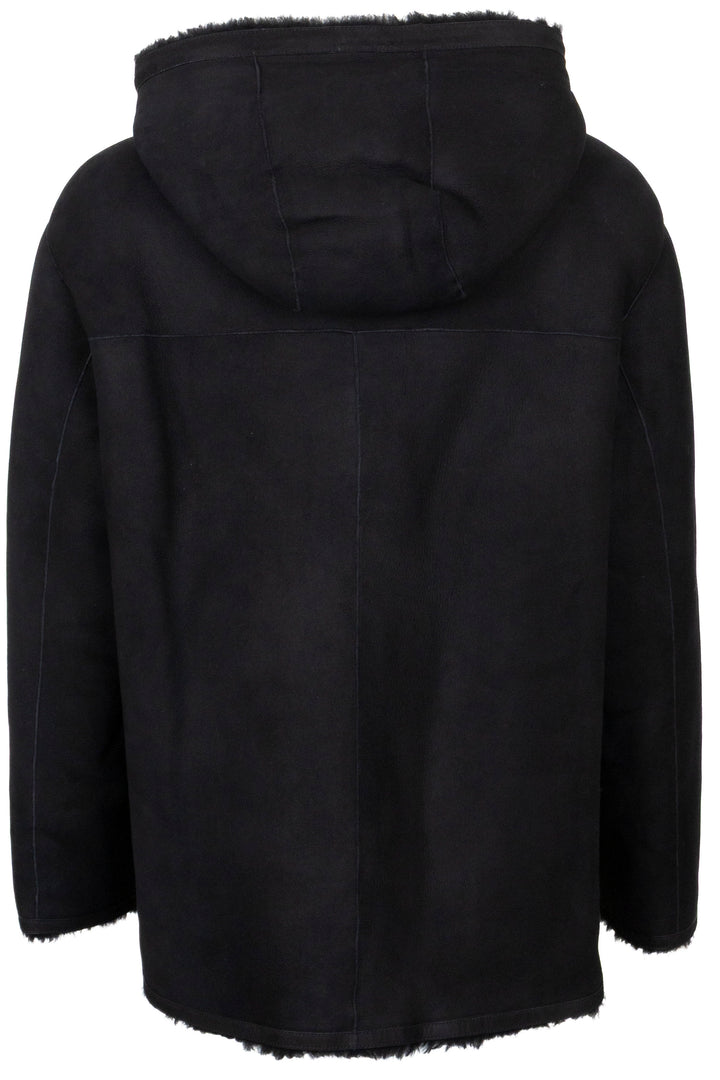 CHRISTIAN DIOR Manteau réversible en daim noir