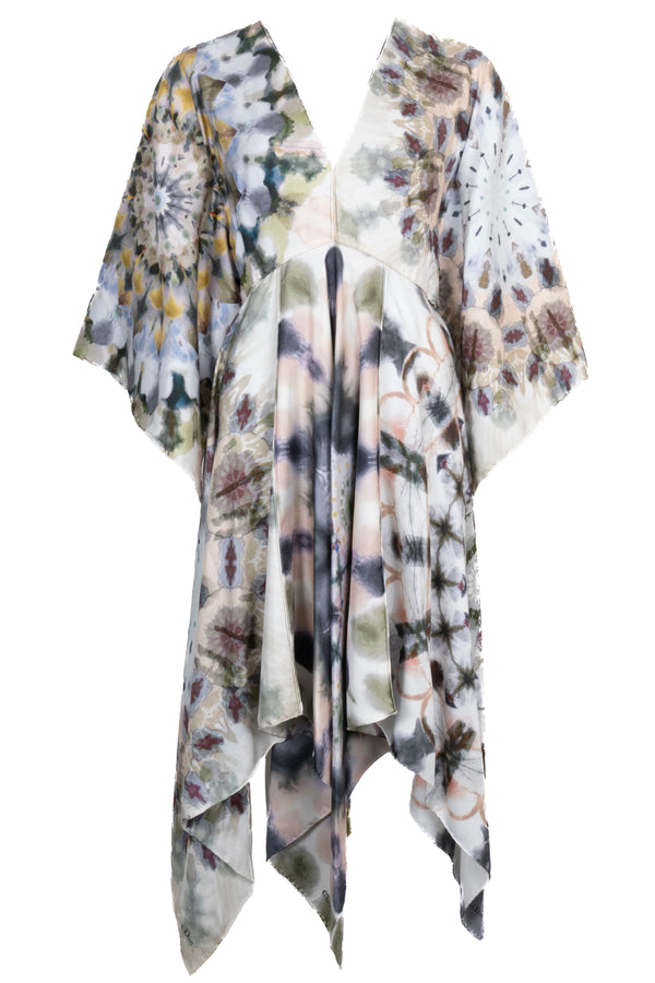 CHRISTIAN DIOR Watercolor Dress Silk Multicolor