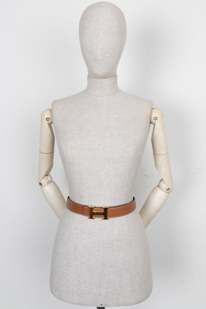 HERMÈS Constance 32 Belt Black Gold