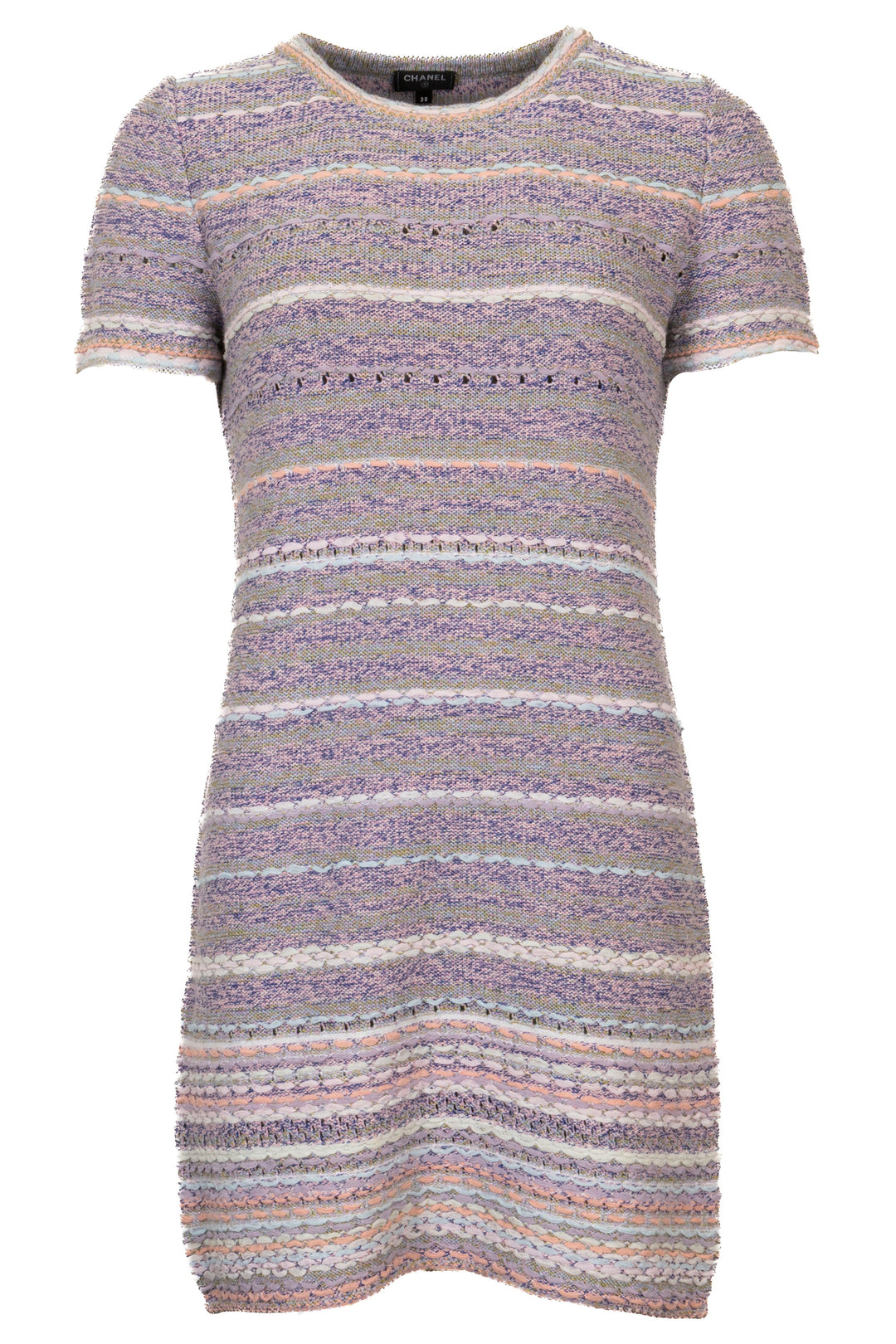 CHANEL 2018 Robe en tweed et coton multicolore